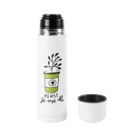 Thermos con rivestimento per sublimazione 500ml Lifestyle Sublim color bianco immagine con logo