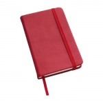 Taccuino personalizzato A6 soft-touch segnapagina con elastico Notes color rosso terza vista