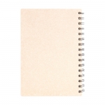 Block notes personalizzati A5 rigidi pagine righe kraft CardBoard color bianco quinta vista