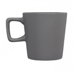 Tazza pubblicitaria in ceramica opaca in scatola regalo 280ml Largo color grigio scuro vista con stampa tampografica