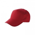 Cappellino baseball colorato con chiusura a velcro ClearLine color rosso terza vista