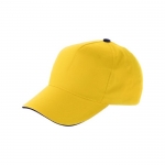 Cappellino baseball colorato con chiusura a velcro ClearLine color giallo seconda vista