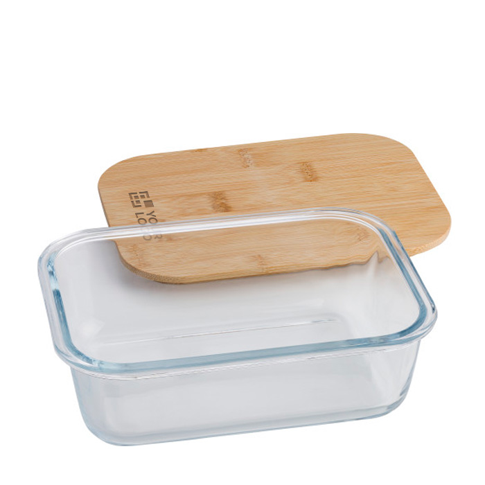 Lunchbox ecologico personalizzabile coperchio in bambú 900ml Nordik