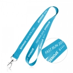 Lanyard economici personalizzati su un lato largo 20 mm BasicStyle color azzurro