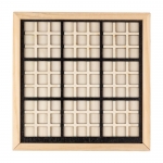 Gioco del Sudoku pubblicitario in legno con 99 tessere Sudoku color marrone seconda vista