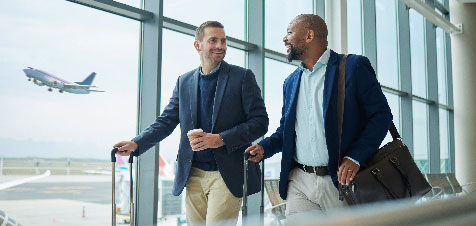 viaggio di lavoro in aeroporto