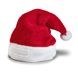 Posizione di stampa cappelo di natale fronte inferiore