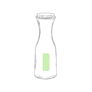 Bottiglia in vetro da 1 litro con tappo di sughero, Logo Personalizzato