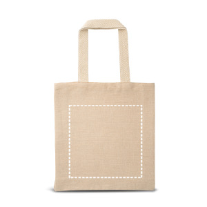 Shopper di cotone con logo da 275 g/m2