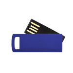 Chiavetta USB compatta e ultrasottile con meccanismo girevole color blu