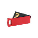 Chiavetta USB compatta e ultrasottile con meccanismo girevole color rosso