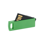 Chiavetta USB compatta e ultrasottile con meccanismo girevole color verde