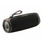 Speaker wireless con IPX4 resistente agli schizzi e luce a LED Hi Tech color nero quarta vista