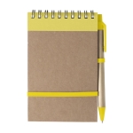 Block notes con spirale A6 con penna 70 pagine a righe EcoSpiral color giallo prima vista