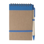 Block notes con spirale A6 con penna 70 pagine a righe EcoSpiral color azzurro prima vista