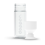 Bottiglia in vetro con logo con bicchiere Dopper Glass Insulated 450ml color trasparente terza vista