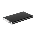 Powerbank realizzato in alluminio riciclato da 4.000 mAh e 5W color nero prima vista