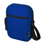 Borsa a tracolla in poliestere riciclato impermeabile con varie tasche color blu reale