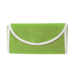 Borsa pieghevole in non woven con chiusura in velcro 80 g/m² color verde chiaro 