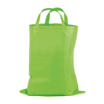 Borsa pieghevole in non woven con chiusura in velcro 80 g/m² color verde chiaro 