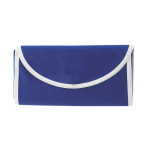 Borsa pieghevole in non woven con chiusura in velcro 80 g/m² color blu mare