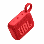 Altoparlante Bluetooth della JBL Go 4 dal suono chiaro e potente color rosso vista principale