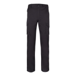 Pantaloni multitasche unisex in cotone e poliestere 240 g/m2 Velilla color nero seconda vista