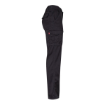 Pantaloni multitasche unisex in cotone e poliestere 240 g/m2 Velilla color nero quarta vista