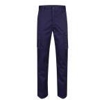 Pantaloni multitasche unisex in cotone e poliestere 240 g/m2 Velilla color blu seconda vista