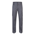 Pantaloni multitasche unisex in cotone e poliestere 240 g/m2 Velilla color grigio seconda vista