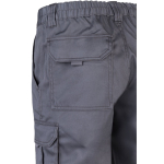 Pantaloni multitasche unisex in cotone e poliestere 240 g/m2 Velilla color grigio sesta vista