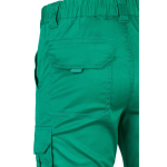 Pantaloni multitasche unisex in cotone e poliestere 240 g/m2 Velilla color verde sesta vista