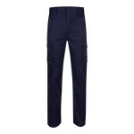 Pantaloni multitasche unisex in cotone e poliestere 240 g/m2 Velilla color blu mare seconda vista