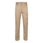 Pantaloni multitasche unisex in cotone e poliestere 240 g/m2 Velilla color naturale seconda vista