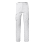 Pantaloni da lavoro unisex con tasche 290 g/m2 Velilla color bianco seconda vista