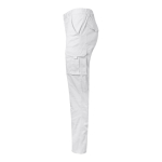 Pantaloni da lavoro unisex con tasche 290 g/m2 Velilla color bianco terza vista