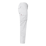 Pantaloni da lavoro unisex con tasche 290 g/m2 Velilla color bianco quarta vista