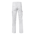 Pantaloni da lavoro unisex con tasche 290 g/m2 Velilla color bianco