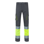 Pantaloni lavoro elasticizzati extragrande con tasche 240 g/m2 Velilla color grigio seconda vista