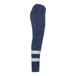 Pantaloni da lavoro unisex con bande riflettenti 240 g/m2 Velilla color blu mare quarta vista