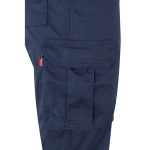 Pantaloni da lavoro unisex con bande riflettenti 240 g/m2 Velilla color blu mare quinta vista