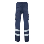 Pantaloni da lavoro unisex con bande riflettenti 240 g/m2 Velilla color blu mare