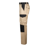 Pantaloni in sargia da lavoro in cotone e poliestere 240 g/m2 Velilla color beige terza vista