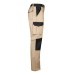 Pantaloni in sargia da lavoro in cotone e poliestere 240 g/m2 Velilla color beige quarta vista