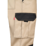 Pantaloni in sargia da lavoro in cotone e poliestere 240 g/m2 Velilla color beige quinta vista