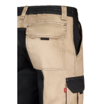 Pantaloni in sargia da lavoro in cotone e poliestere 240 g/m2 Velilla color beige sesta vista