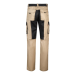 Pantaloni in sargia da lavoro in cotone e poliestere 240 g/m2 Velilla color beige