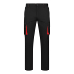 Pantaloni da lavoro unisex in cotone e poliestere 240 g/m2 Velilla color rosso seconda vista