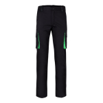 Pantaloni da lavoro unisex in cotone e poliestere 240 g/m2 Velilla color verde seconda vista