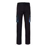 Pantaloni da lavoro unisex in cotone e poliestere 240 g/m2 Velilla color azzurro seconda vista